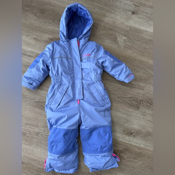 purple Pink Platinum girls' snowmobile snowsuit size 24mos - Picture 3 of 9